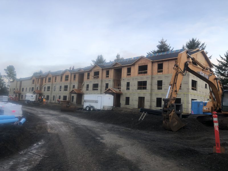 It's a wrap at Surfview Apartments in Newport Oregon. Pacific Wall